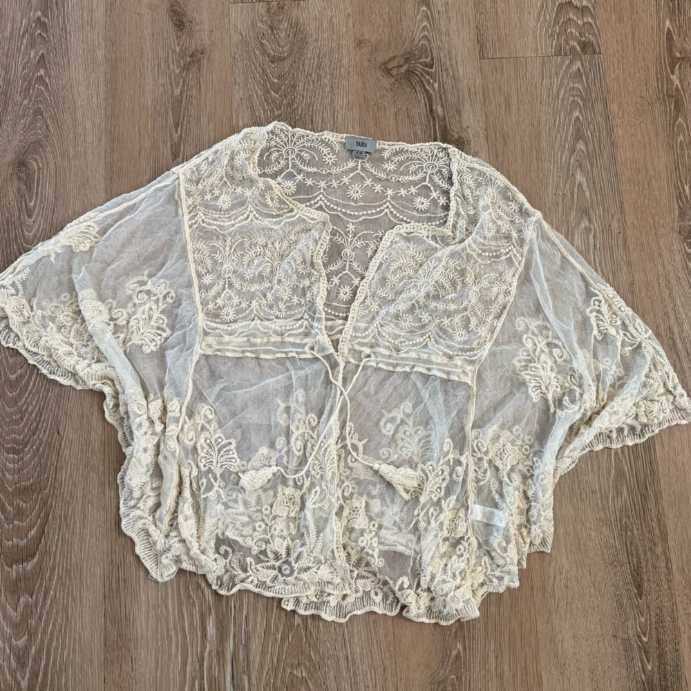 Elegant Cream Lace Women Top